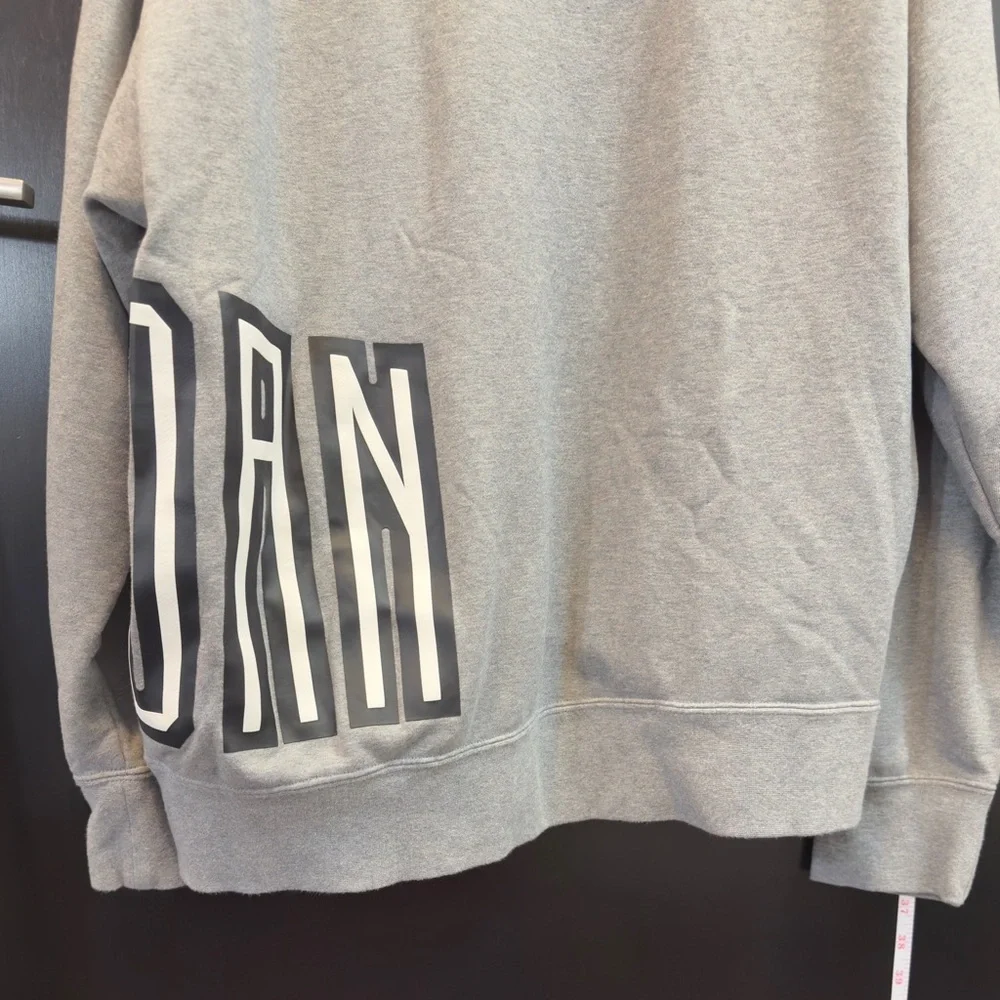 Nike Air Jordan Gray and Black Pullover Hoodie - Picture 2 of 6